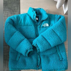 North Face Blue/Green Puffer Jacket